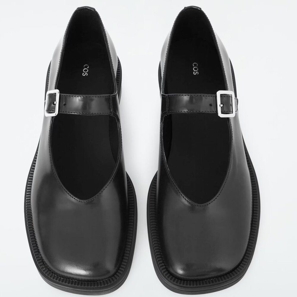 CHUNKY LEATHER MARY-JANE SHOES / US7